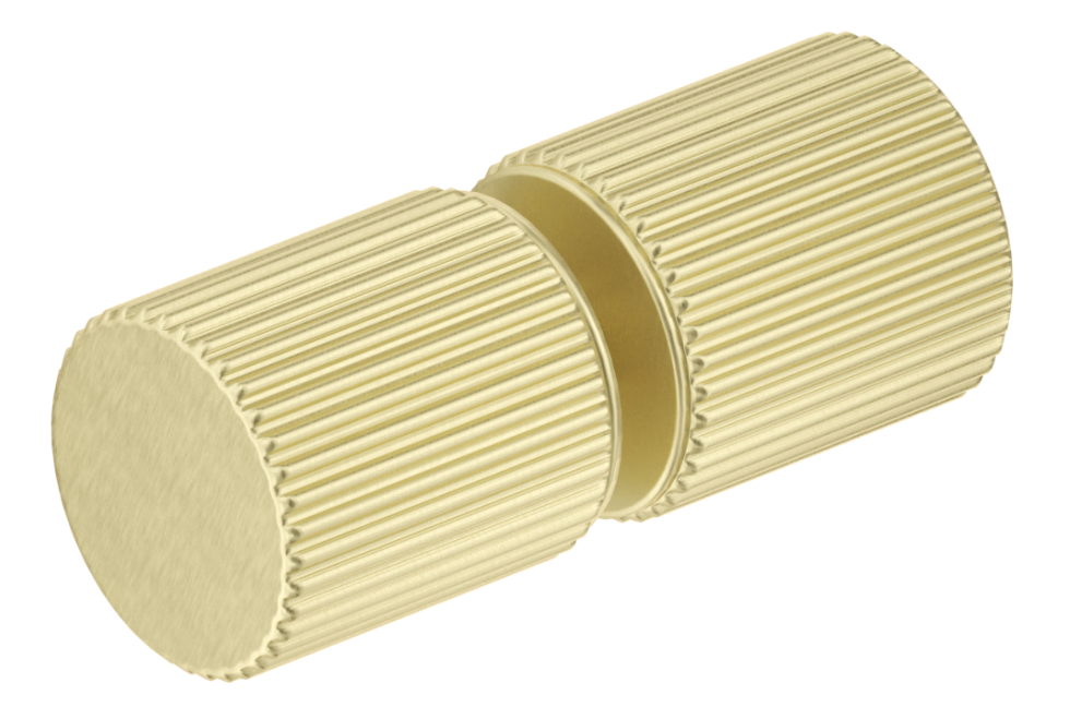 Shower Screen Handle - Fluted - Round French Gold