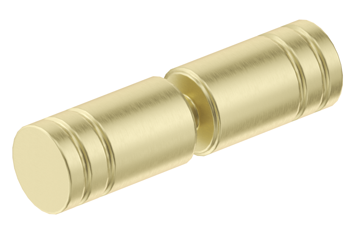 Shower Screen Handle Round Slotted French Gold