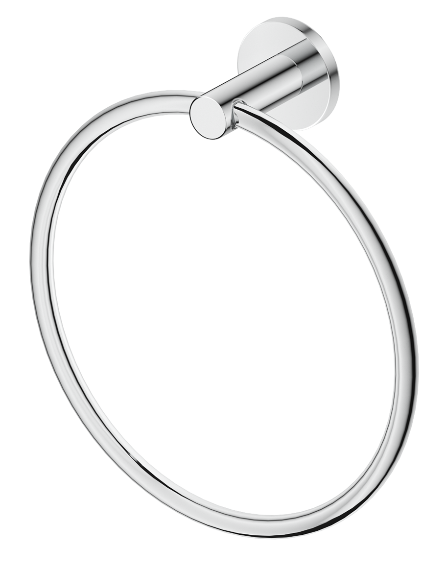 Mica Hand Towel Ring Chrome