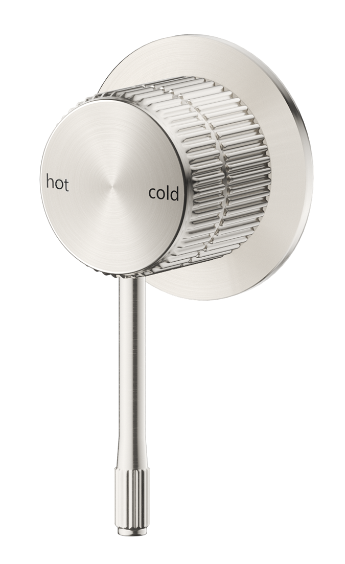 Mica Fluted Shower Mixer Brushed Nickel