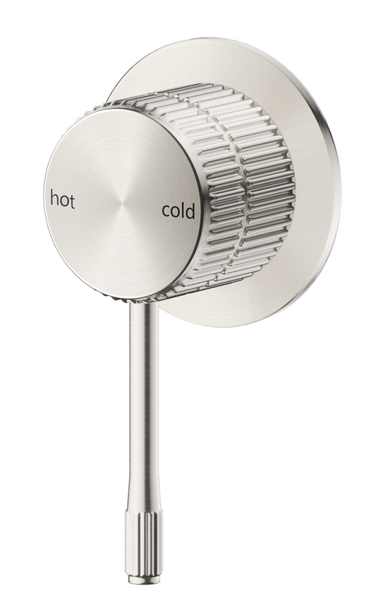 Mica Fluted Shower Mixer Brushed Nickel