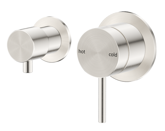 Mica Shower Mixer Diverter - Sideways - TRIM KIT ONLY Brushed Nickel