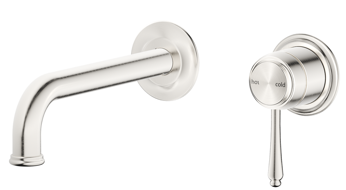 Mica Heritage Wall-Spout Combo - TRIM KIT ONLY Brushed Nickel