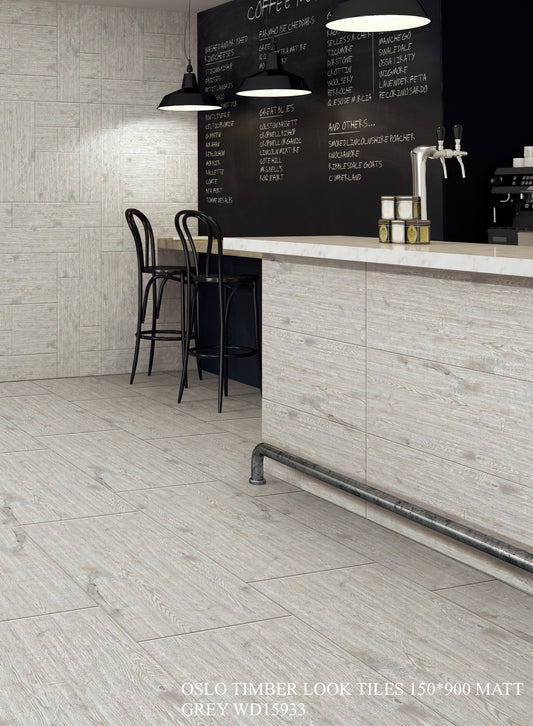 OSLO TIMBER MATT - GREY 150* 900