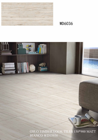 OSLO TIMBER MATT - BIANCO 150* 900