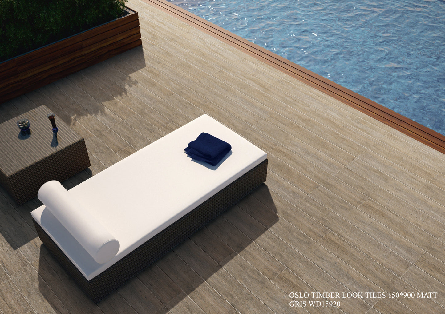 OSLO TIMBER MATT - GRIS 150* 900