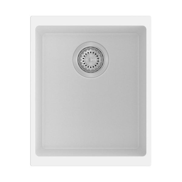 370x460x220mm White Carysil Granite Single Bowl Kitchen Sink