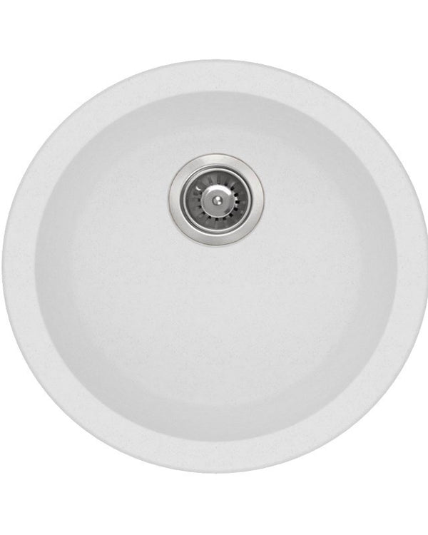 460mm White Granite Single Bowl Kitchen Sink