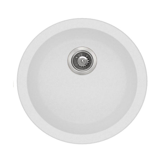 460mm White Granite Single Bowl Kitchen Sink