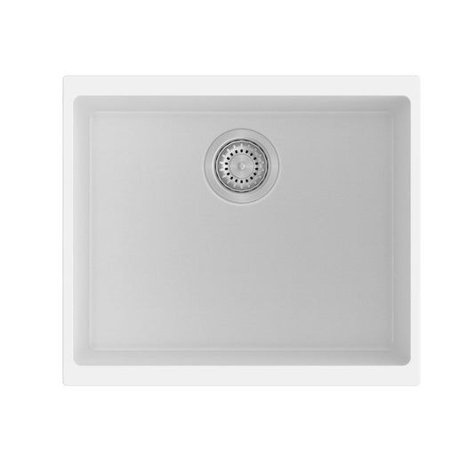 530x460x220mm White Carysil Granite Single Bowl Kitchen Sink