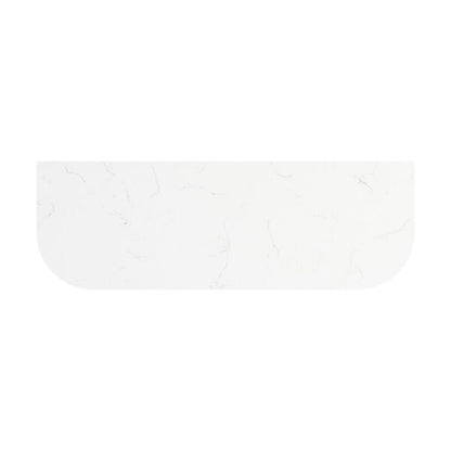Bergen Matte White 1200mm Wall Hung Vanity with Carrara Stone Top