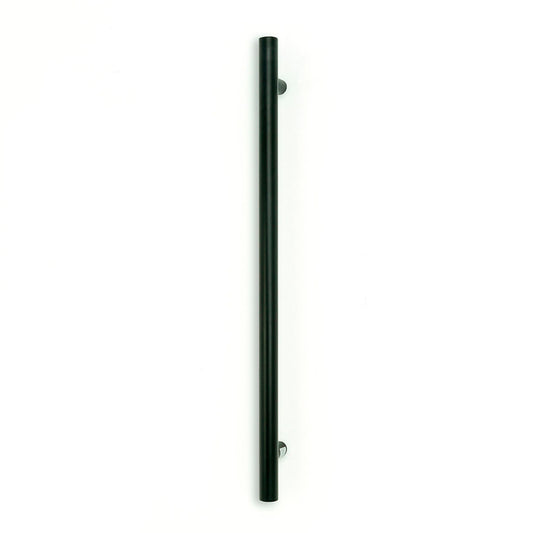 Vertical Single Heated Towel Bar 40mm X 950mm Black