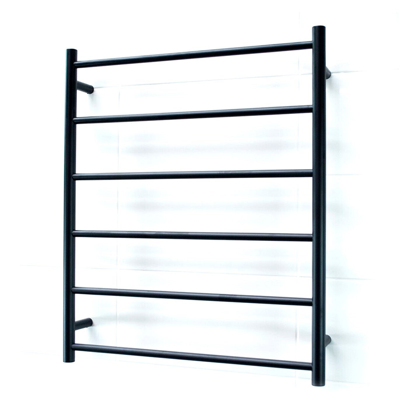 Black 700 x 830mm Rnd Non Heated Towel Rail