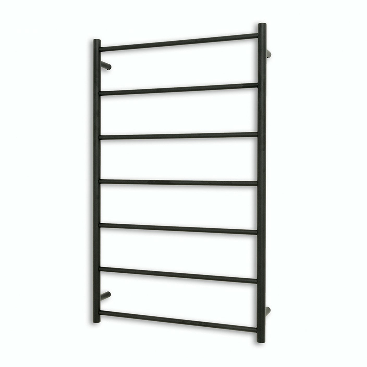 Black 700 x 1130mm Rnd Non Heated Towel Rail