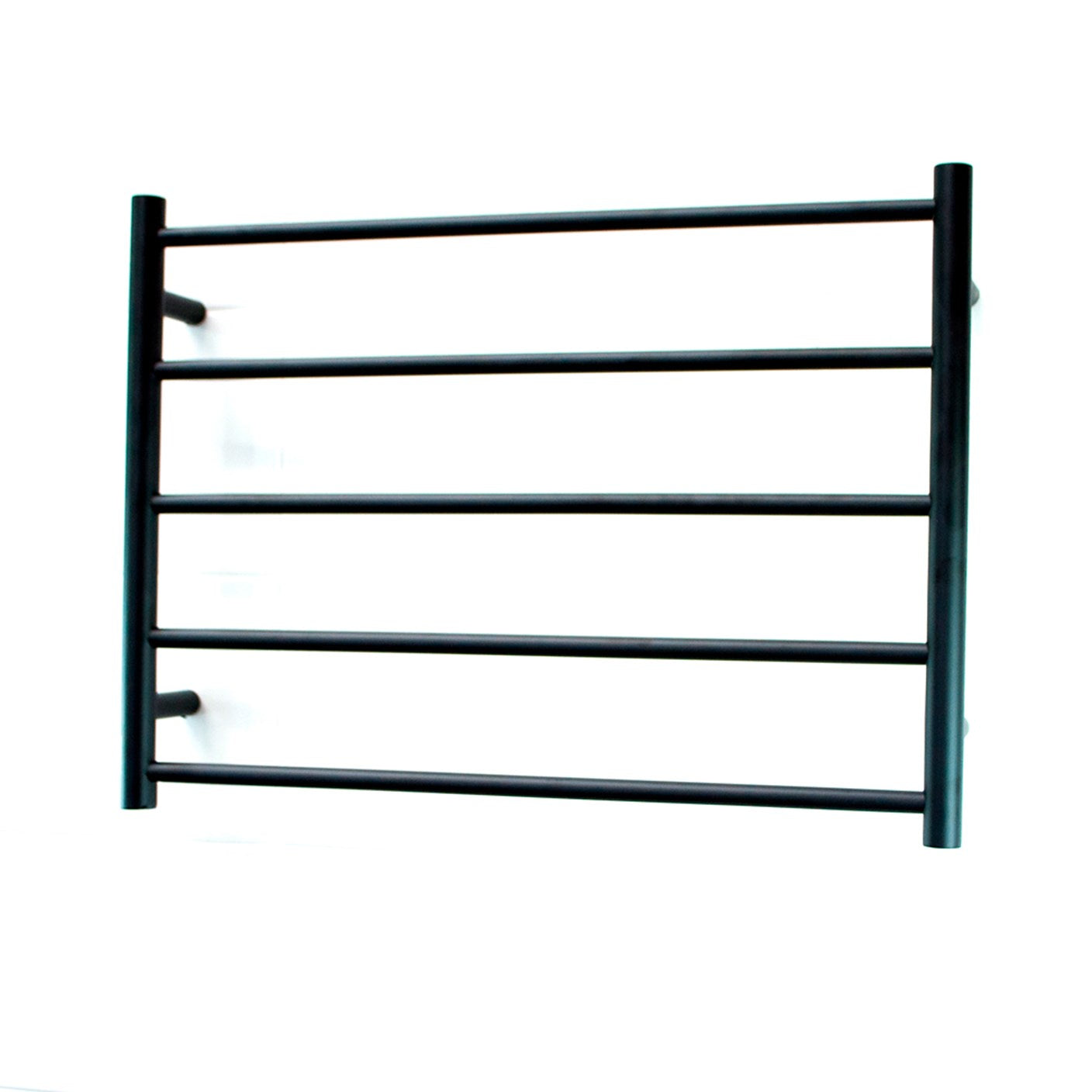Black 750 x 550mm Rnd Non Heated Towel Rail