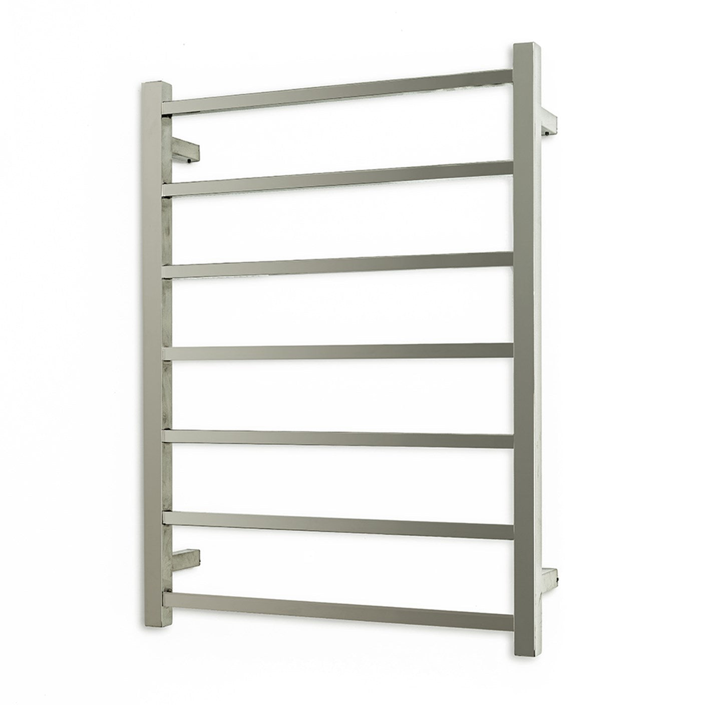 Brushed Nickel 600 x 800mm Squ Heated Towel Rail RIGHT