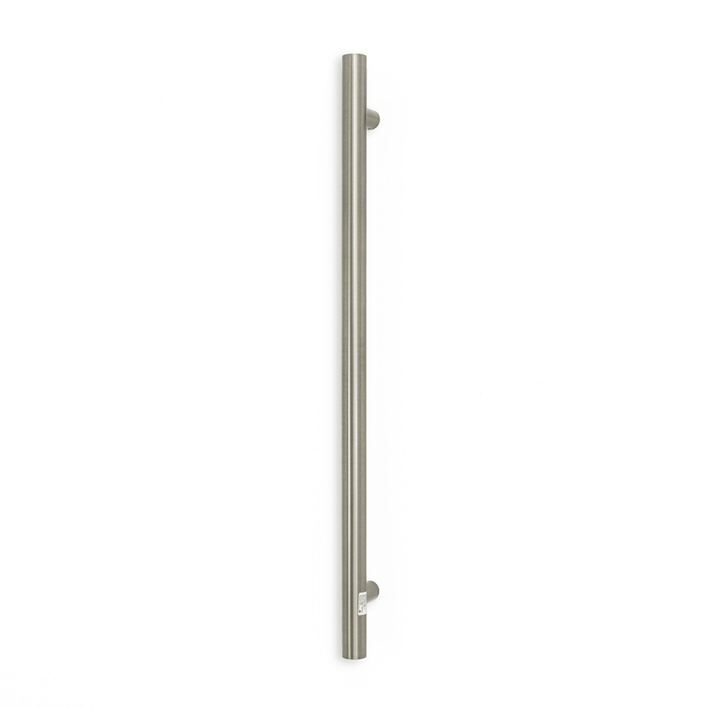 Vertical Single Heated Towel Bar 40mm X 950mm Brushed Nickel