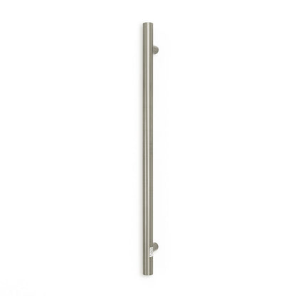 Vertical Single Heated Towel Bar 40mm X 950mm Brushed Nickel