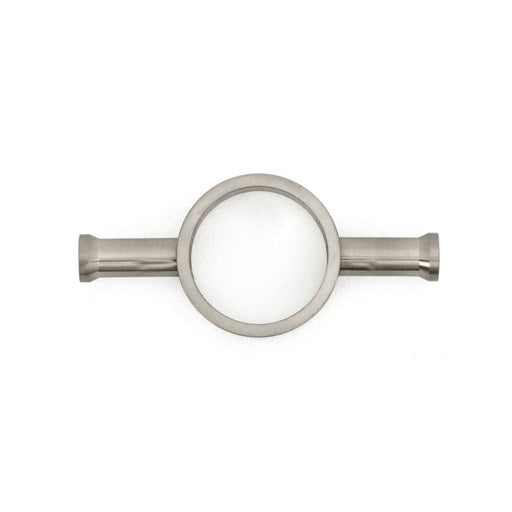 Vertical Single Heated Towel Bar 40mm X 950mm Brushed Nickel
