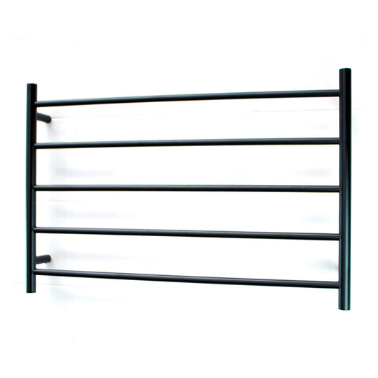 Black 950 x 600mm Rnd Heated Towel Rail RIGHT