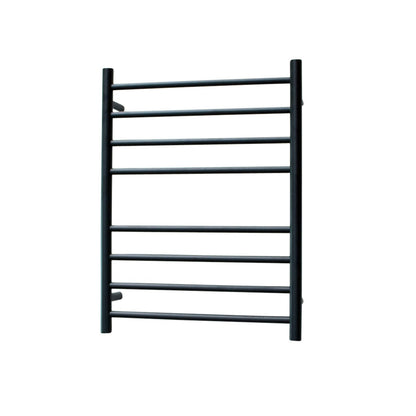 Black 530 x 700mm Rnd Heated Towel Rail RIGHT