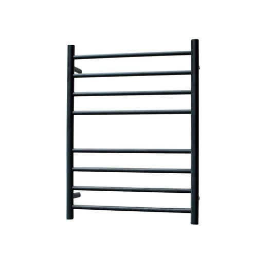Black 530 x 700mm Rnd Heated Towel Rail RIGHT