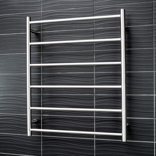 Brushed Satin 700 x 830mm Rnd Non Heated Towel Rail