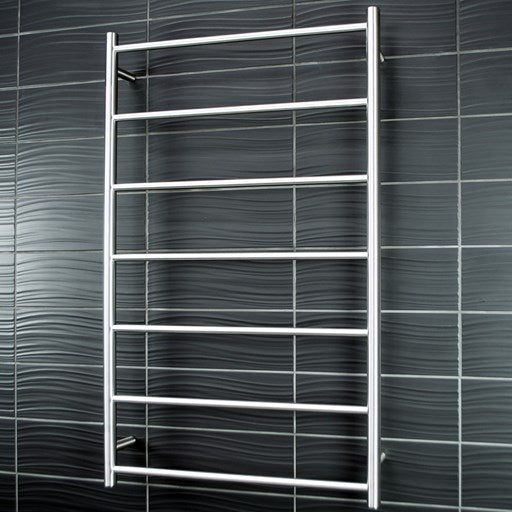 Brushed Satin 700 x 1130mm Rnd Non Heated Towel Rail