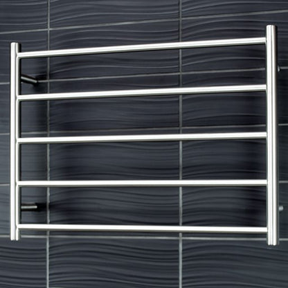 Brushed Satin 750 X 550mm Rnd Non Heated Towel Rail