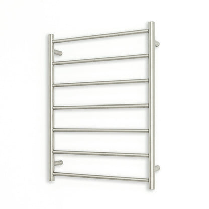 Low Voltage Brushed Satin 600 x 800mm Rnd Heated Towel Rail RIGHT