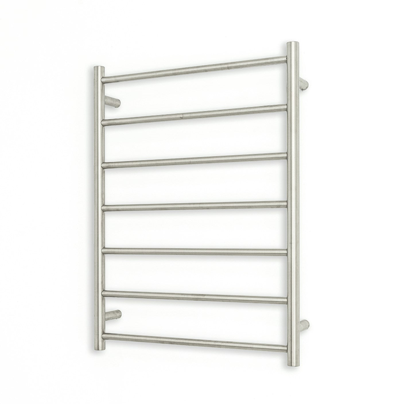 Low Voltage Brushed Satin 600 x 800mm Rnd Heated Towel Rail LEFT
