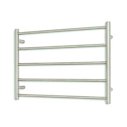 Brushed Satin 750 x 550mm Rnd Heated Towel Rail RIGHT