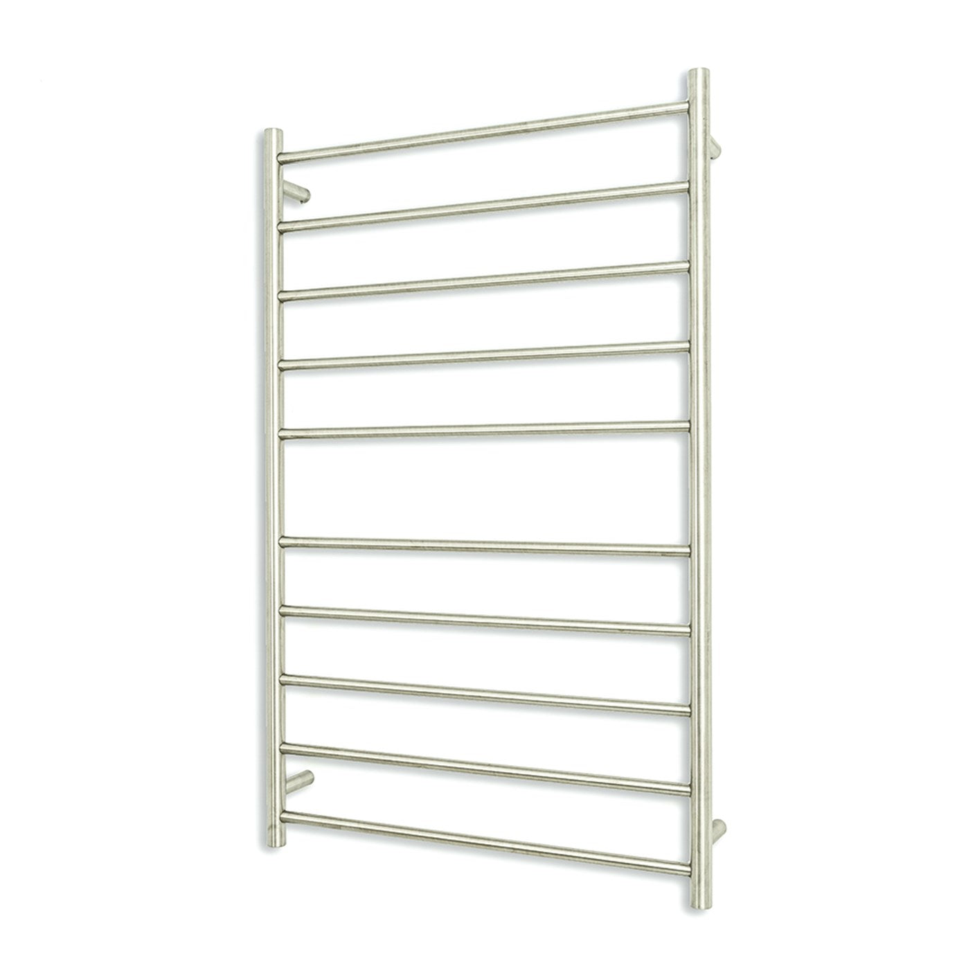 Brushed Satin 750 x 1200mm Rnd Heated Towel Rail RIGHT