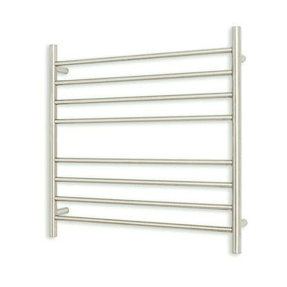 Brushed Satin 750 x 750mm Rnd Heated Towel Rail RIGHT