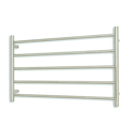 Brushed Satin 950 x 600mm Rnd Heated Towel Rail LEFT