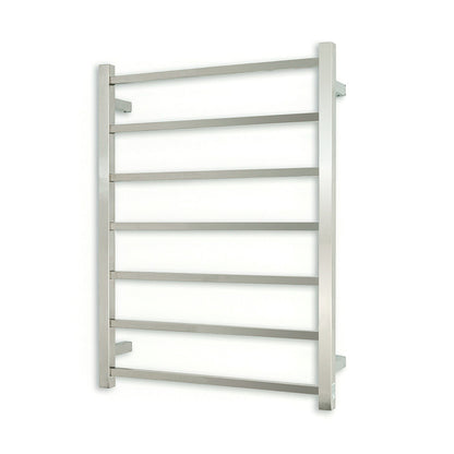 Brushed Satin 600 x 800mm Squ Heated Towel Rail LEFT