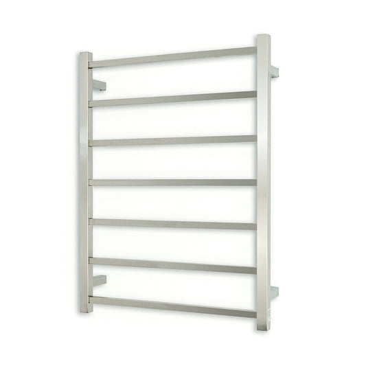 Brushed Satin 600 x 800mm Squ Heated Towel Rail LEFT