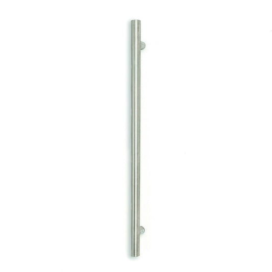 Vertical Single Heated Towel Bar 40mm X 950mm - Brushed Satin