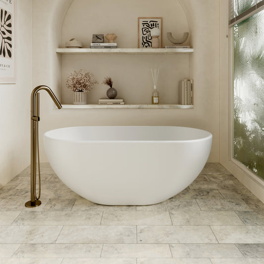 Egg shape bath 1400mm (gloss white)