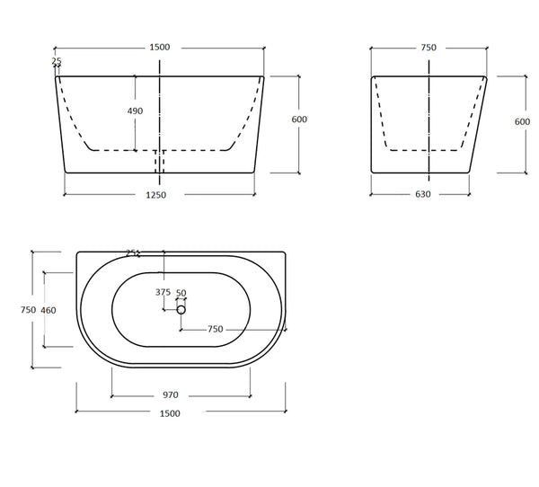 Auris btw 1500mm (gloss white)