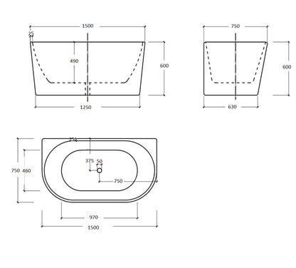 Auris btw 1500mm (gloss white)