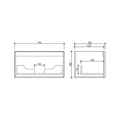 Cicero 750x460x405mm Natural Oak