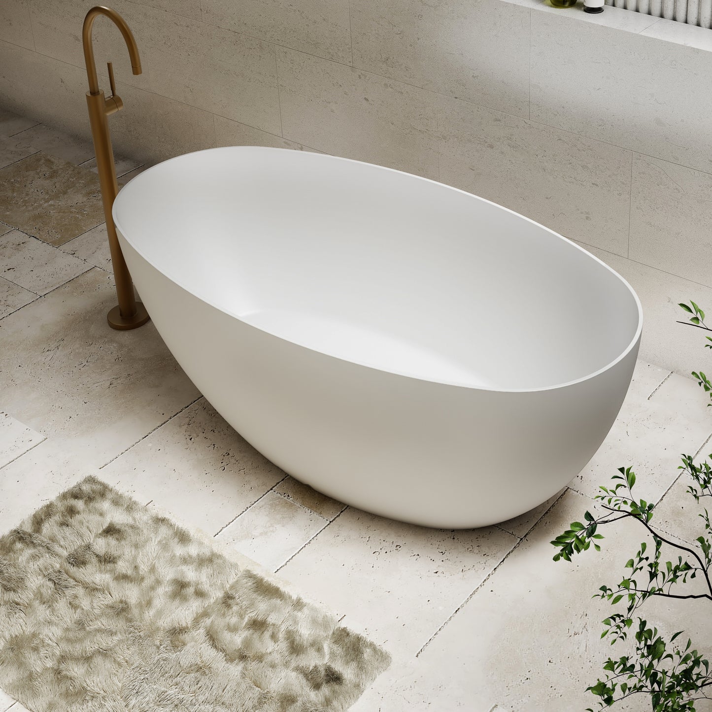 Egg shell bath 1700mm (matte white)