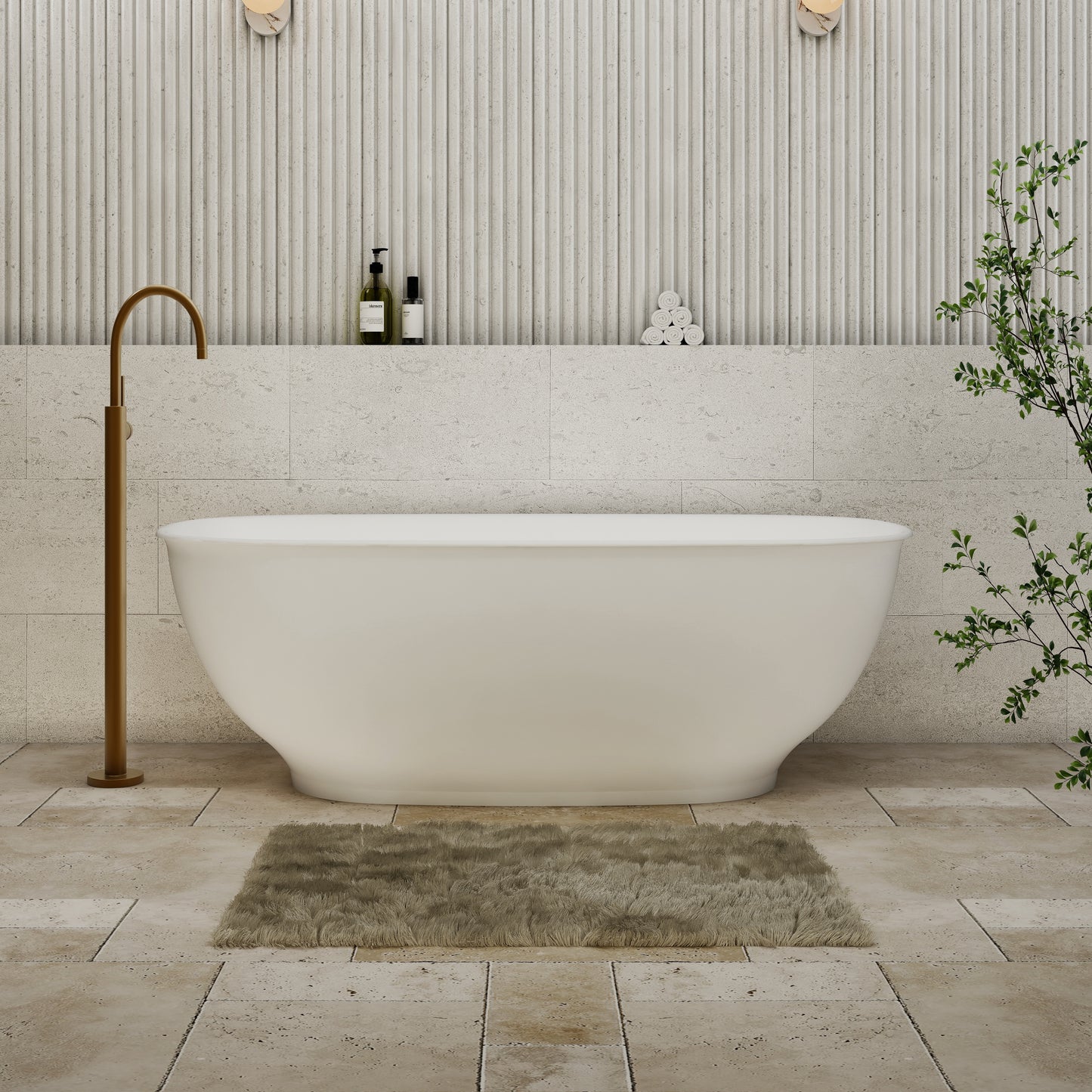 Hampton bath 1500mm (matte white)