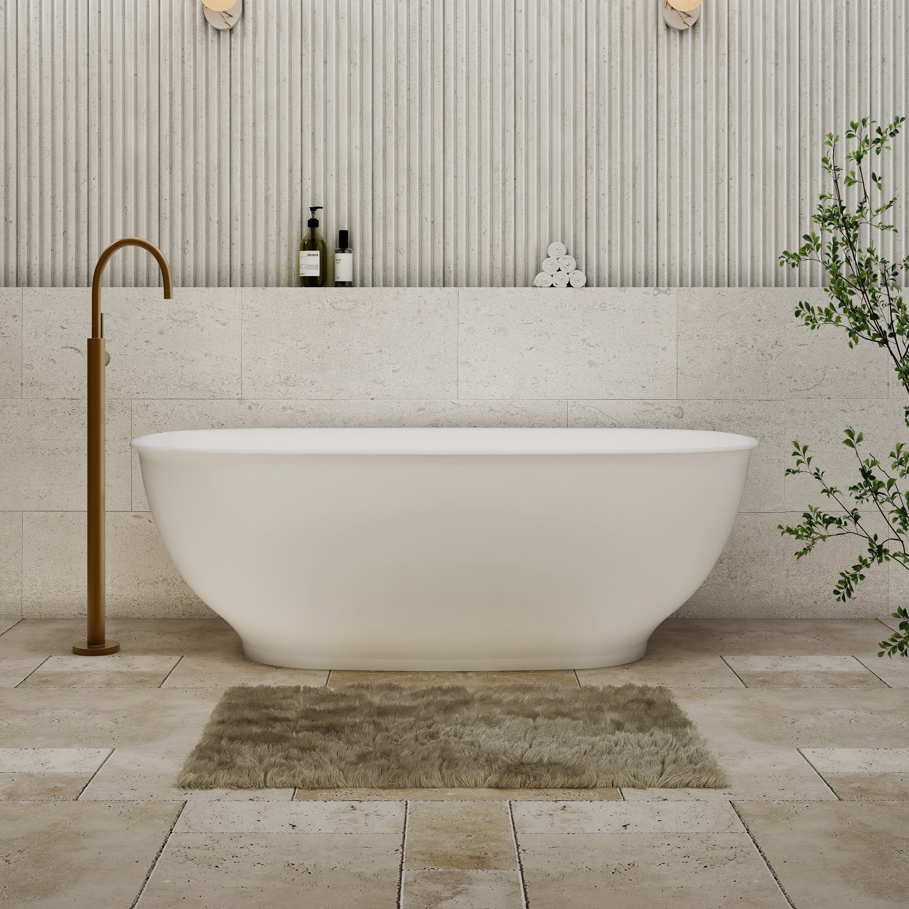 Hampton bath 1700mm (matte white) – Sannine Bathrooms