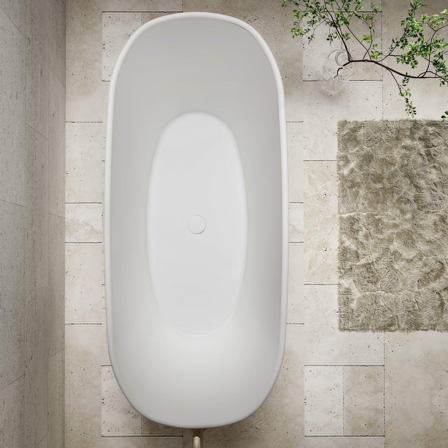 Hampton bath 1500mm (matte white)