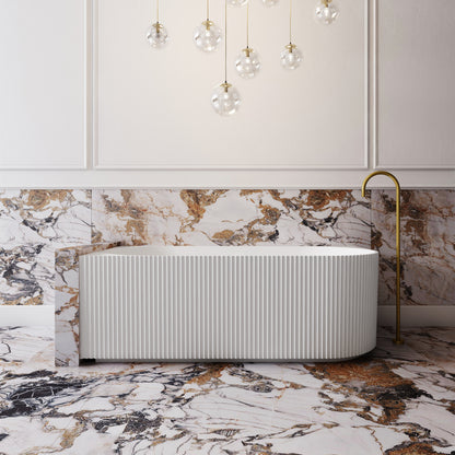 V-groove 1500mm left hand corner (matte white)