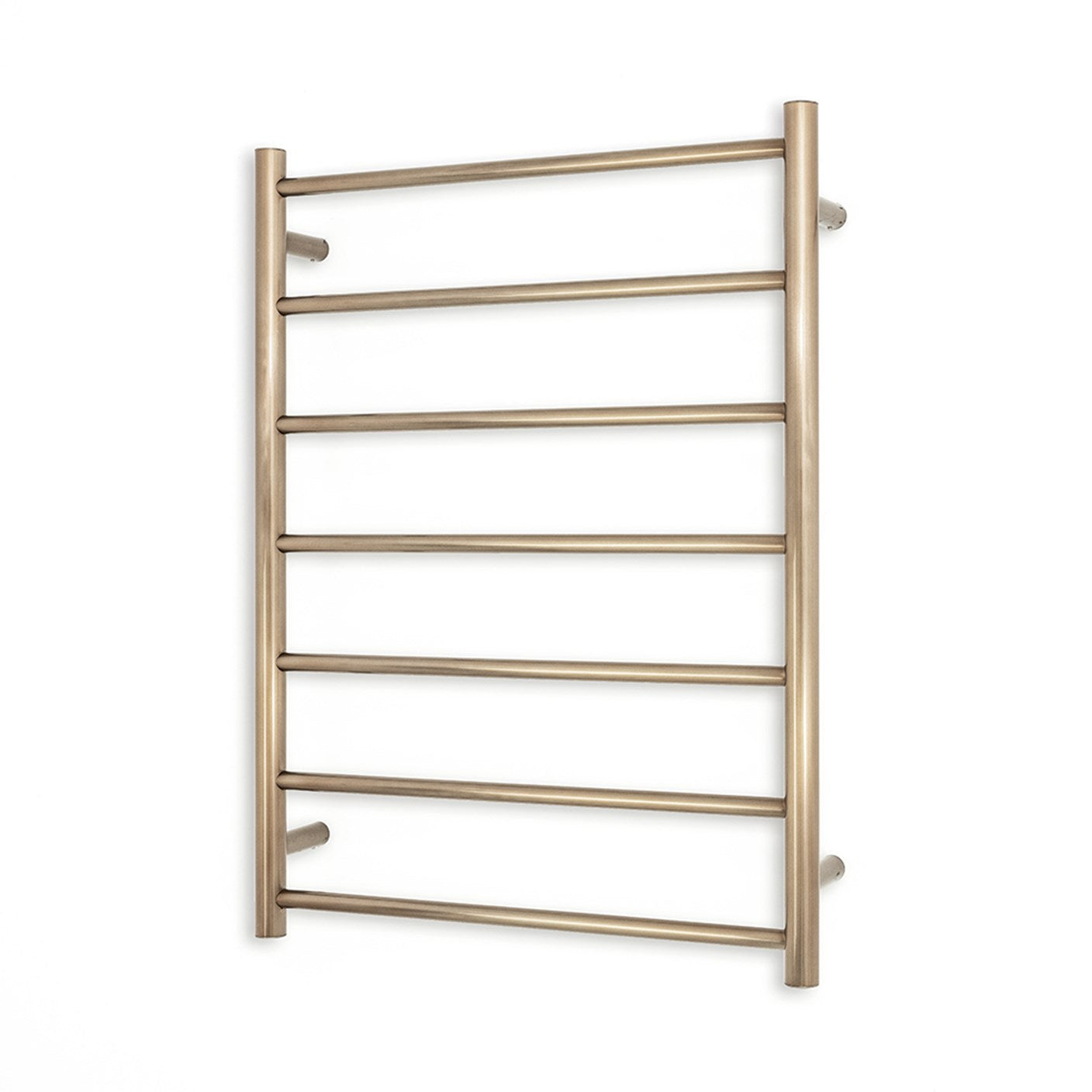 Champagne 600 x 800mm Rnd Heated Towel Rail LEFT