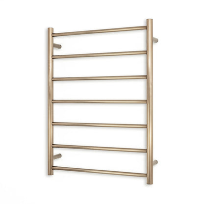 Champagne 600 x 800mm Rnd Heated Towel Rail LEFT