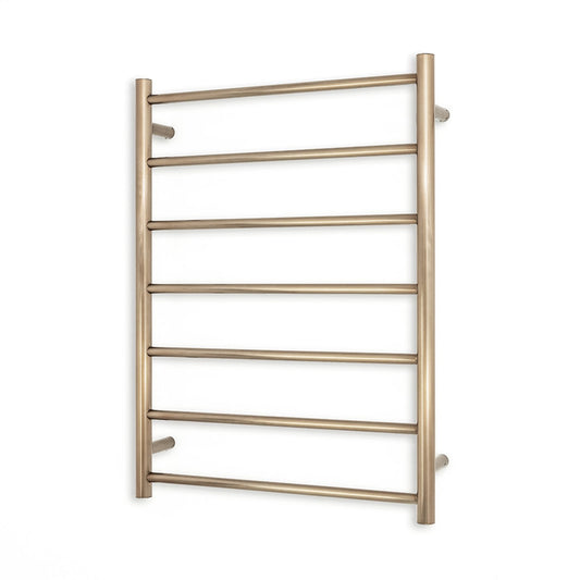 Champagne 600 x 800mm Rnd Heated Towel Rail Right